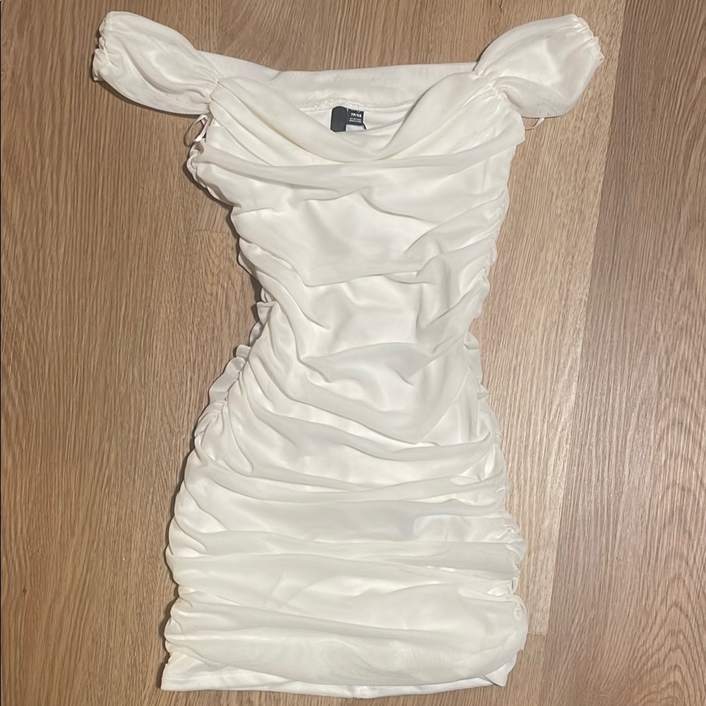 Garage Elegant White Off-Shoulder Dress